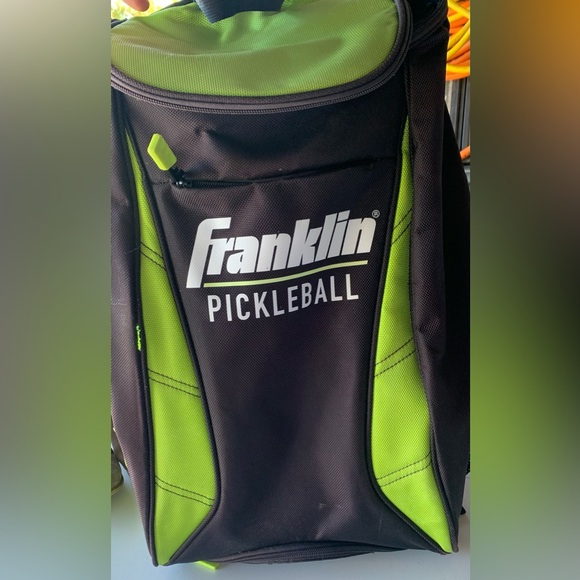 Franklin Sports Deluxe Competition Pickleball Backpack Bag Neon Green Hangs  Up - Picture 2 of 10